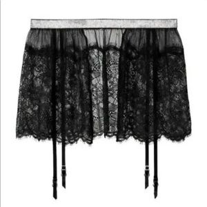 Victoria's secret very sexy shine strap skirt front garter belt